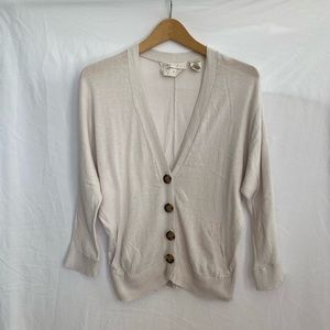NOT AVAILABLE - Urban Outfitters Ivory Thin V-Neck Dolman Cardigan